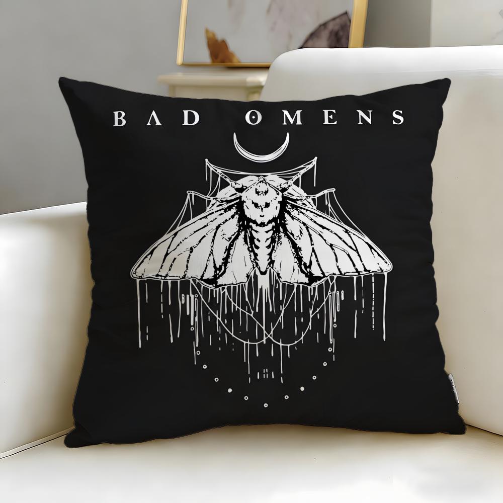 popular band Bad Omens Cushion Cover Soft  EasyWash Pillow Case  Versatile for Couch Bed Travel and Office