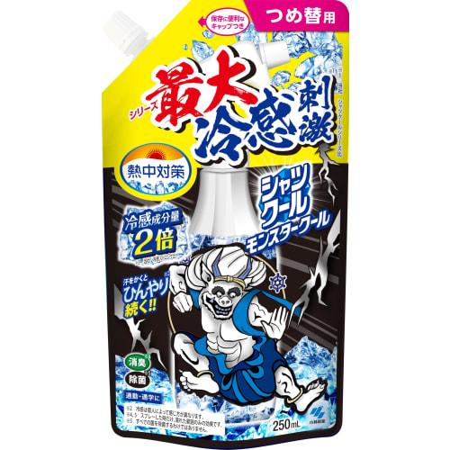 Shirt Cool Monster Cool Refill Pouch 250ml - Heatstroke Prevention. Simply spray onto clothing for lasting cooling when sweating.