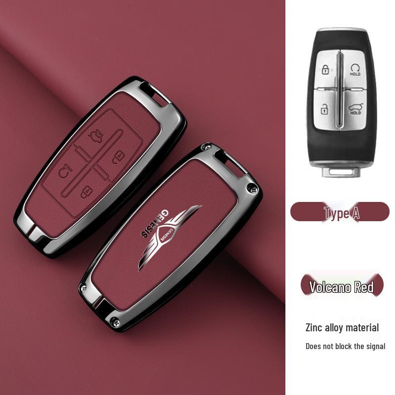 

Чехол для ключа Genesis для GV70, G80, GV80, G90 - Металлическая защитная оболочка с кнопкой-защелкой