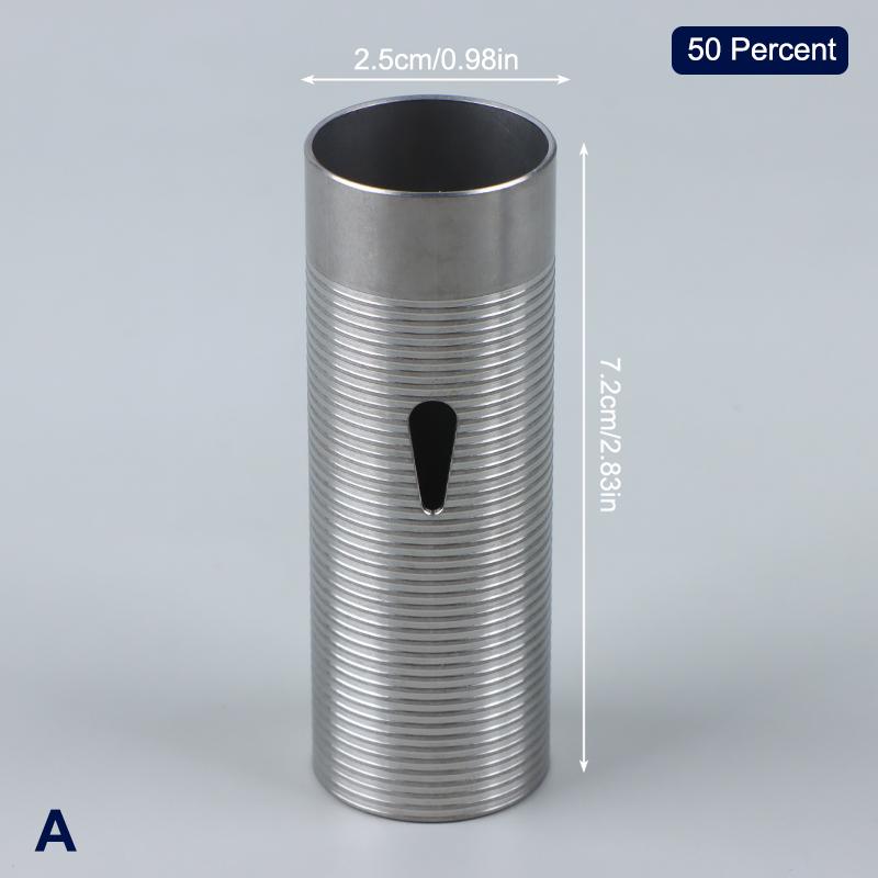 Cnc Advanced Stainless Steel Ribbed Heat Dissipation Cylinder For Airsoft Ver.2 Gearbox 80%/70%/60%/50% Sport Toy