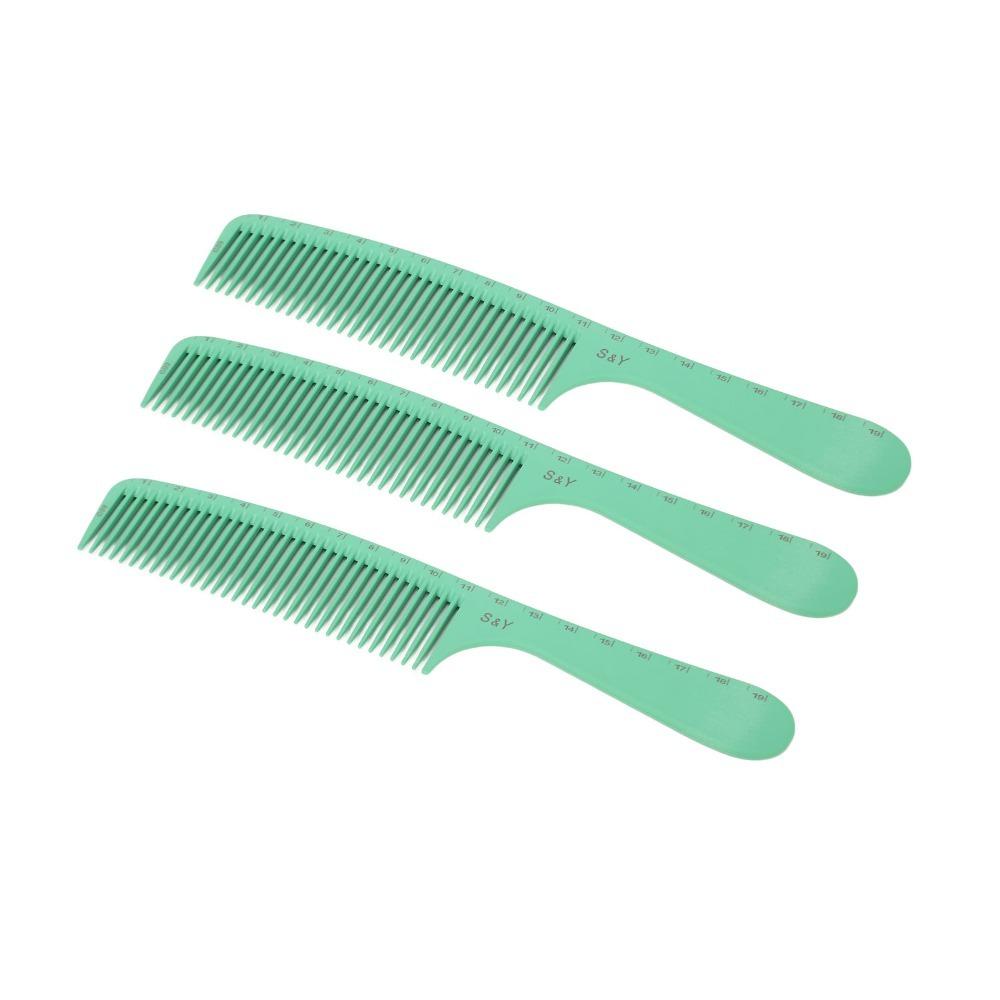 3pcs Stylish Wide Tooth Comb Practical Hair Styling Comb Round Handle Comb Daily Hair Care