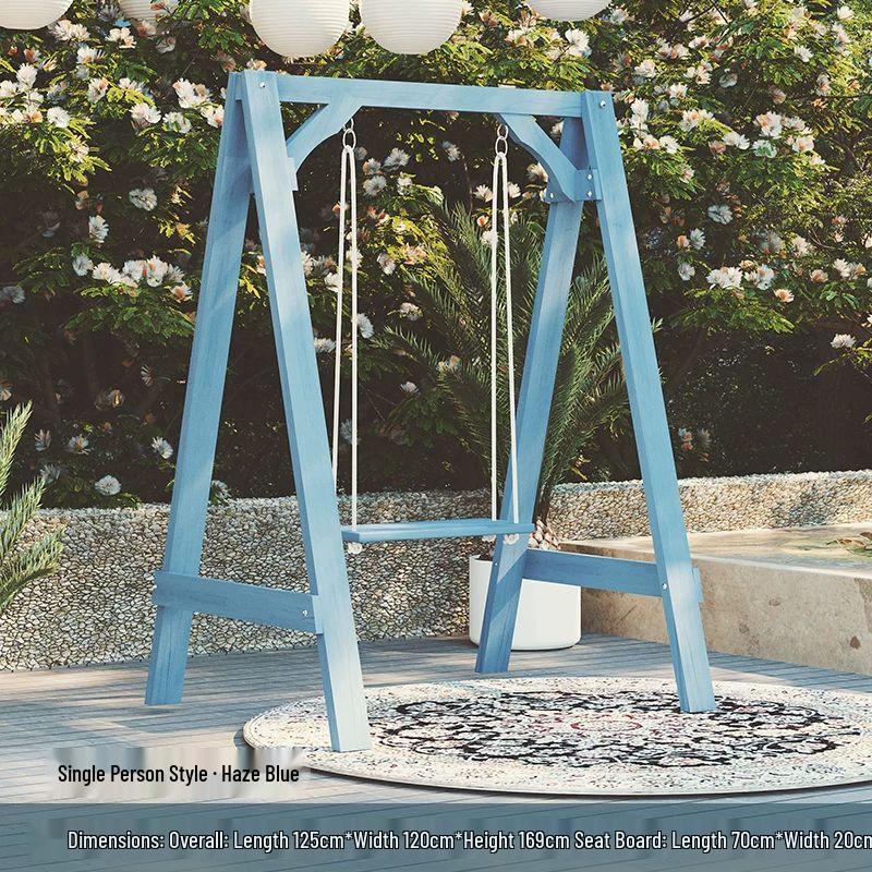 Outdoor Solid Wood Garden Swing Chair