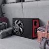 Subwoofer Basspaket, 305mm, 245W RMS, Komplettes Auto-Audio Subwoofer- und Verstärkerpaket, mit bestücktem Gehäuse, integriertem Verstärker und Verkabelungsset, Schlank