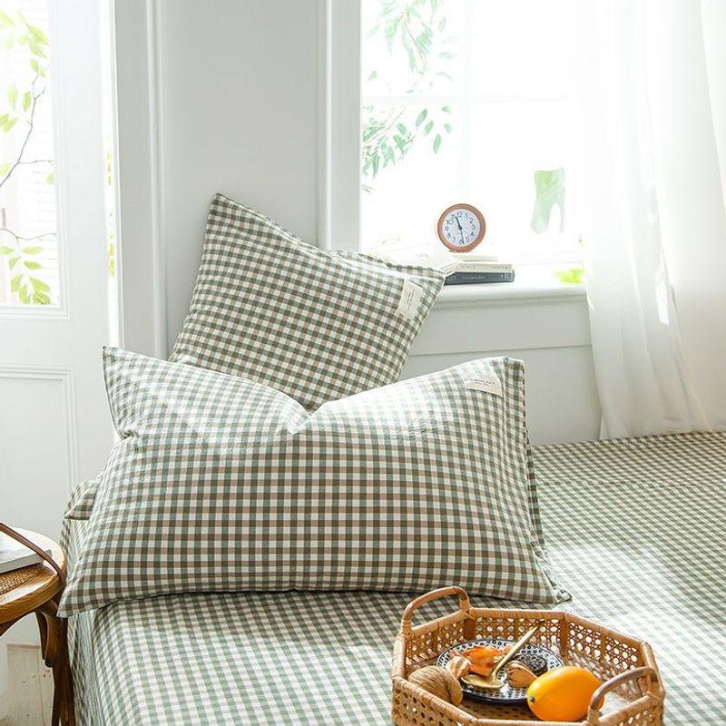 Premium 100% Cotton Pillowcase Pair 48x74cm for Home or Student Use
