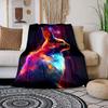 Multiple Sizes Cosmic Cat Profile  Print Blanket Warm Soft Suitable for All Seasons for Home Sofa Travel Camping Picnics RV