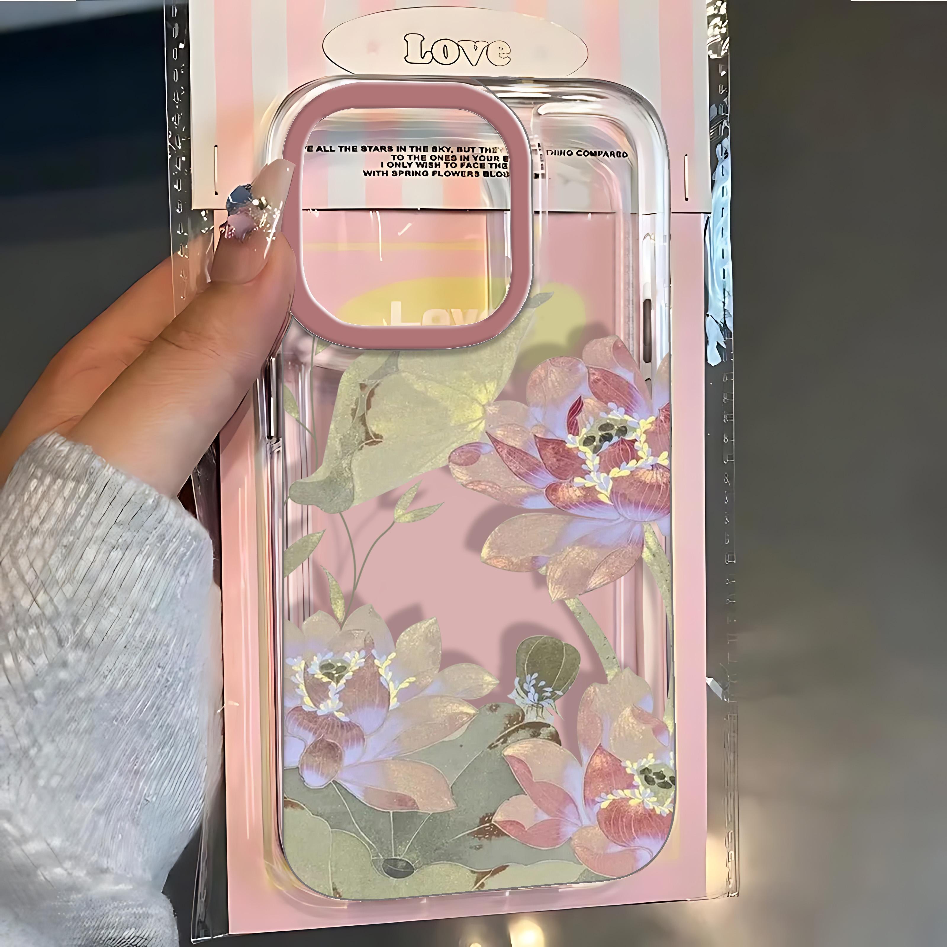 Flowers Pink Lotus Chinese style Phone Case for Xiaomi Mi 14 13 12 11 10 10T 14T Poco X6 F5 F4 X7 X4 NFC Lite GT Pro 4G 5G Cover Xiaomi 14 5G