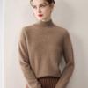 Women's 100% Pure Cashmere Sweater - Solid Color, Versatile & Warm Knit Base Layer.