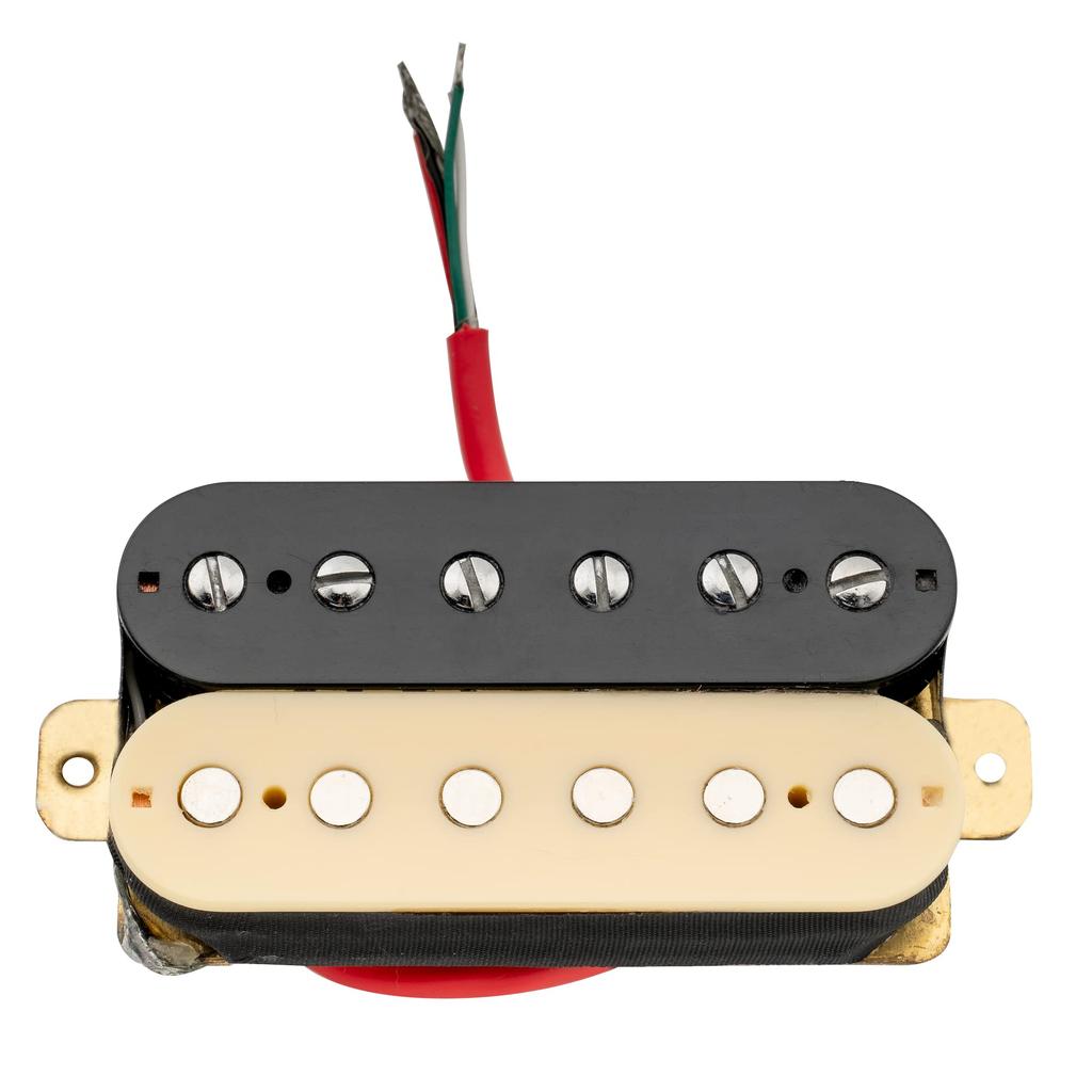Musiclily 52mm Humbucker Pickup Electric Guitar Bridge Ceramic Zebra Pickup,