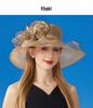 Elegant Women's Organza Sun Hat with Large Flower - European & American Style