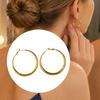 1 Pair Thick Chunky Hoop Earrings for Women, Large Round Circle Hooped Earrings, Hypoallergenic Lightweight Jewelry Gift