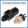 1 Set Auto Engine Temperature Cooling Fan Switch Fitting Adapter 6AN 170'F On-155'F Off Auto Accessories