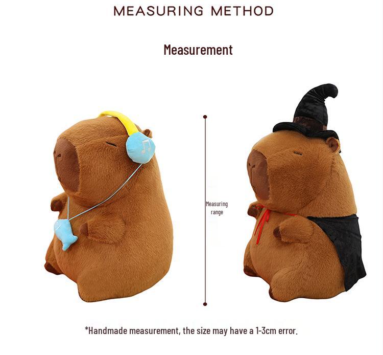 Capybara Headphones Plush Pillow: Adorable Sleeping Doll & Birthday Gift