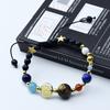 Galaxy Solar System Bracelet  Transfer Beads Eight Planets Natural Hand-Woven