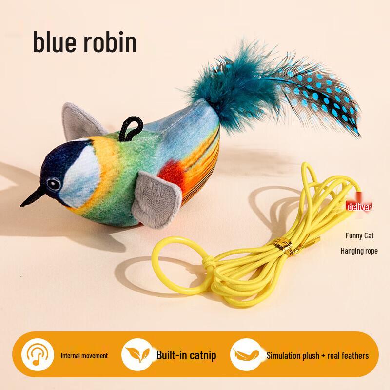 Qi e Door-Hanging Feather Cat Toy with Sound
