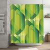 Modern Abstract Shower Curtain Nature Green Trees Forest Bathroom Decor Waterproof Fabric Liner Artistic Backdrop Home Textile