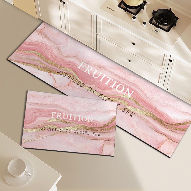 

Kitchen Floor Mat Absorbent Oil Absorbent Non-slip Oil-resistant Waterproof Foot Mat Long Household Door Entry Door Mat Carpet Bedroom 40 * 60CM Diatom Mud