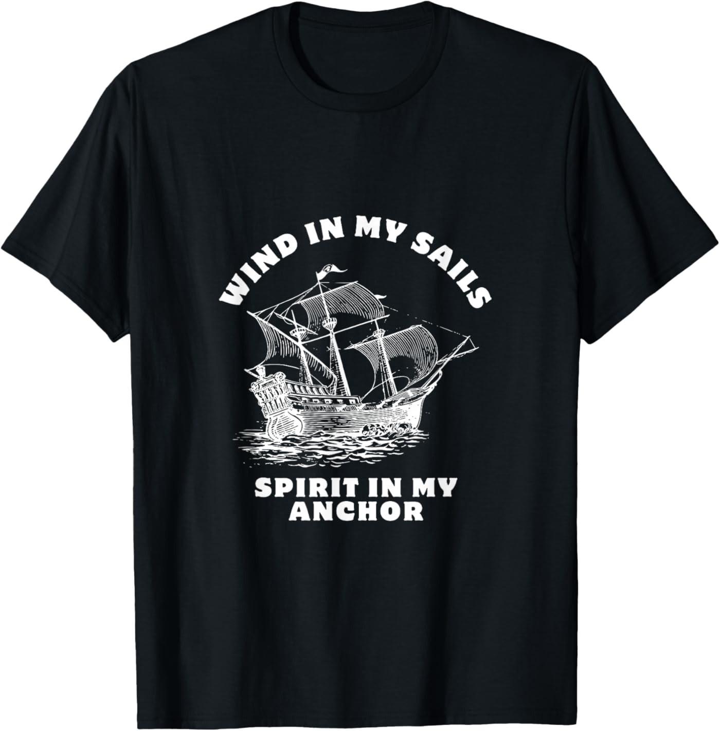 Wind In My Sails Spirit In My Anchor Sailing T-Shirt S разноцветный