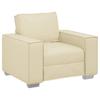 Cream 100 Cm Faux Leather Armchair