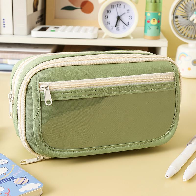 Cute Cheese Pencil Case: High Capacity, Multi-layer Stationery Bag for Students