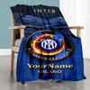 Inter Milan Customize Your Name Blanket Throw Personalized Blanket Soft Warm Cozy Throw For Sofa Living Room Office Chair Bedding Ideal for All Season