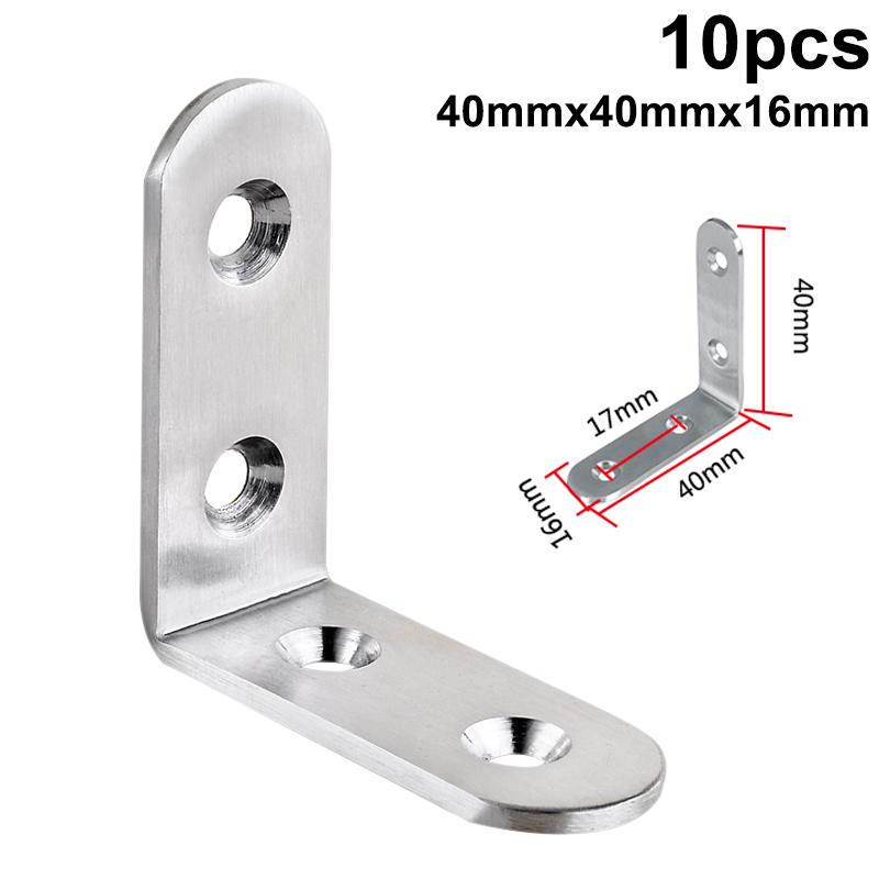 B Duokon 10Pcs Stainless Steel Corner Brace Thicken Right Angle Bracket Connector for Shelf Furniture B Duokon 10Pcs Stainless Steel Corner Brace Thicken Right Angle Bracket Connector for Shelf Furniture