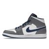Air Jordan 1 Mid Cement True Blue Men Sneakers Grey Cement-Grey White DQ8426-014