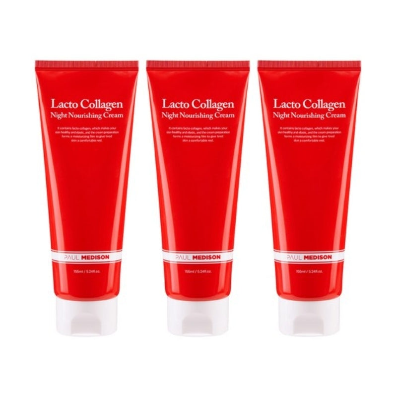 Paul Medison Lacto Collagen Night Nourishing Cream 155ml*1Pc/3Pcs/5Pcs