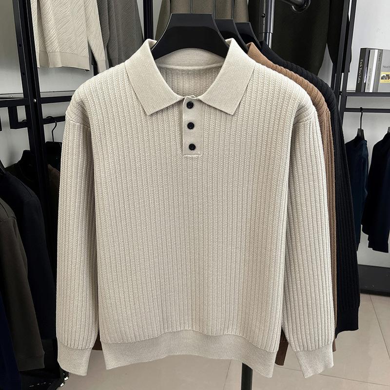 Winter Lapel Collar Long Sleeve Business Versatile Top M хаки