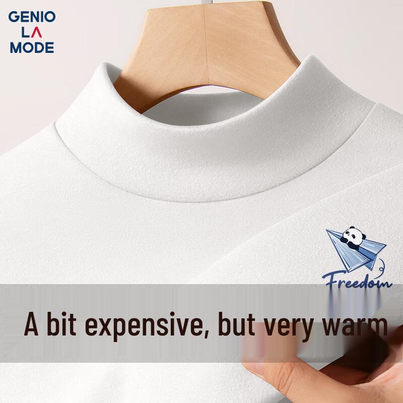 GENIOLAMODE Men s Thermal Turtleneck Base Layer T-Shirt L