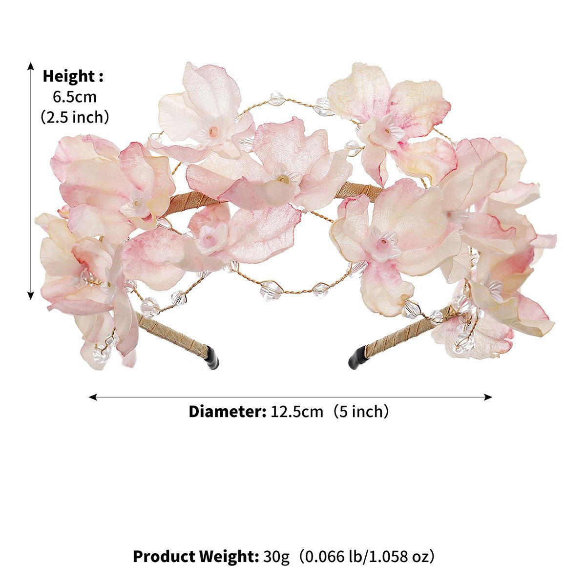 

Новый обруч для волос из ткани с цветком ручной работы, интернет-знаменитость, уличная фотография, заколка для волос, головной убор, свадебный танец, бижутерия, универсальный свадебный обруч для волос
