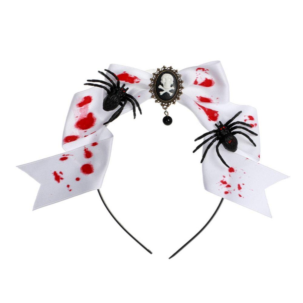 Headband Bloodstained Veil Gothic Halloween Skull Headband Horrible Skull Head Choker  Cosplay