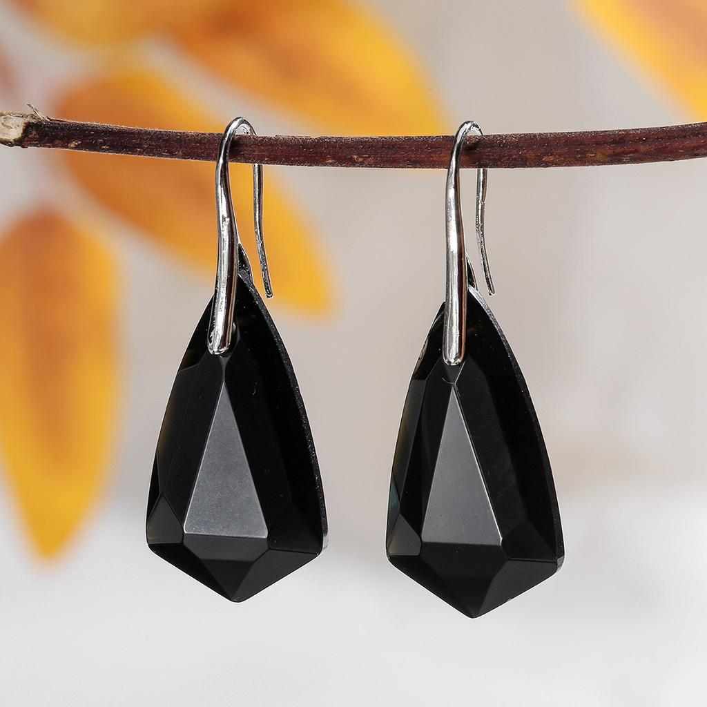 Natural Crystal Earrings, Amethyst Earrings, Cut Diamond Earrings, Christmas Gift, Valentine's Day Gift, Girlfriend Gift, Couple Gift, Birthday Gift