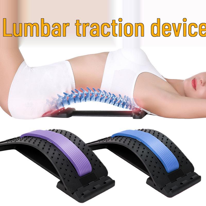 Lumbar Massager and Back Corrector Cushion with Acupuncture Style Massage and Traction Support