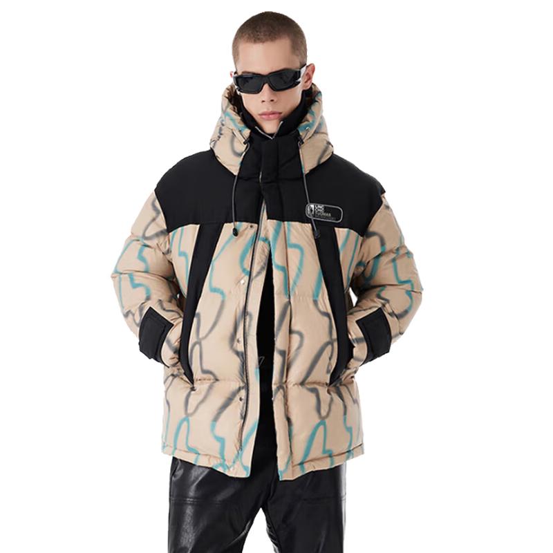 

Jinyujie Унисекс Зимняя Пуховая Куртка-Пуховик с Принтом M