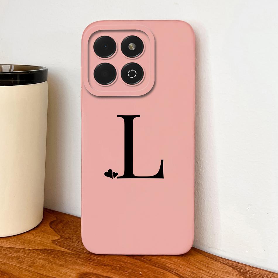 For Honor X6B Plus Case Simple Heart Letters Soft Liquid Silicone Phone Housing For Honor X6 B X6b+ Full Protection Back Covers