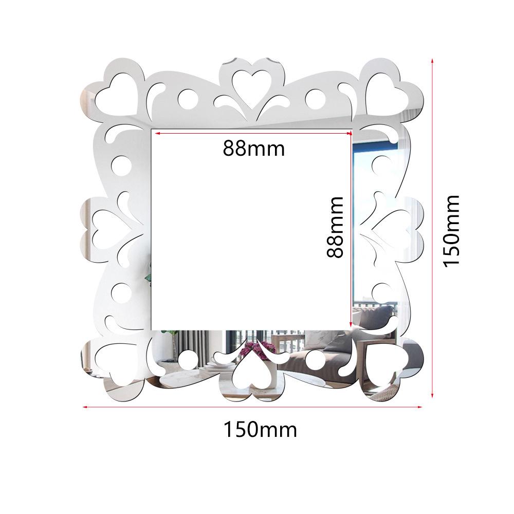 Acrylspiegel Quadrat Schalteraufkleber: Reflektierende Wanddekoration für Wohnzimmer & Schlafzimmer