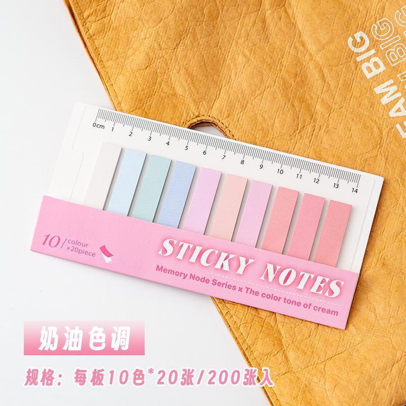 

Color Index Stickers Written Markers High-value Classification Tag Stickers Ins Style Stickers with Loose Leaf Ruler Sticky Tabs