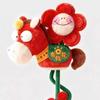 Ciondolo Bambola Peluche Anno del Cavallo 2026 Mascotte Portachiavi Morbido Bambola Portafortuna Decorazione da Appendere per Zaino