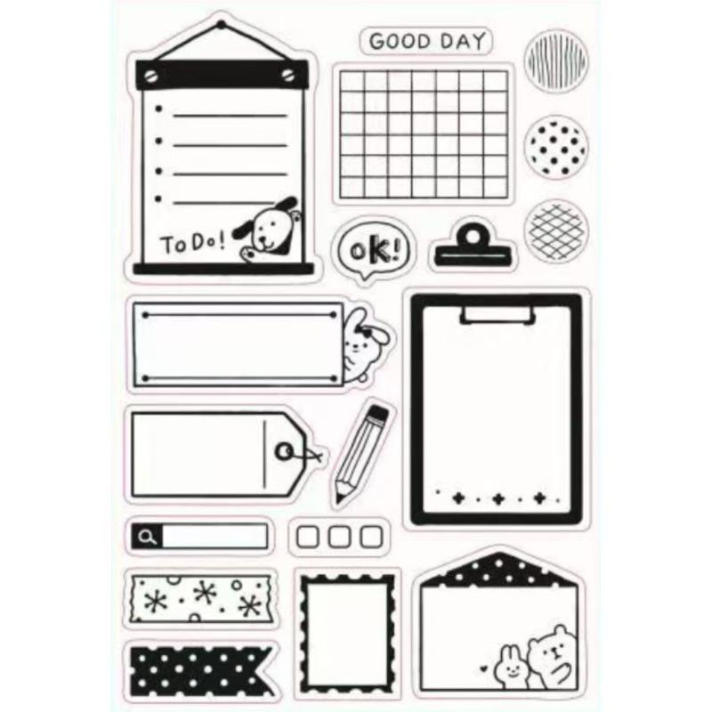 

Cute Cat Pattern Transparent Silicone Stamp Ready Stock DIY Craft Seal for Scrapbooking Diary Journal Hand Account Stationery