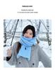 Luxurious Korean Style Cashmere Blend Scarf with Embroidery - Winter Warmth for Women