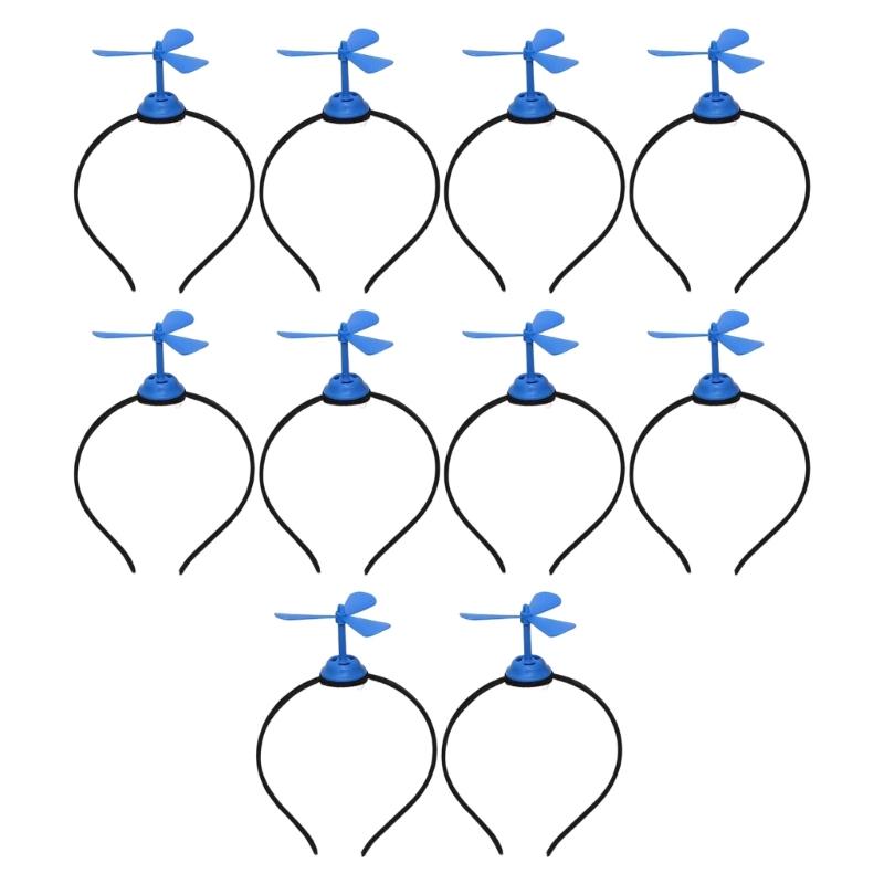 10 Piece Windmill Hairband Soft Lightweight Headwear For Sports Daily Use Comfortable Hairband for Children Adults