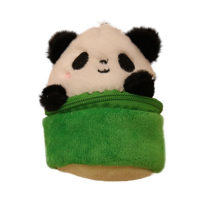 Bamboo Panda Doll Coin Purse Black And White Simulation Plush Children's Toy Gift