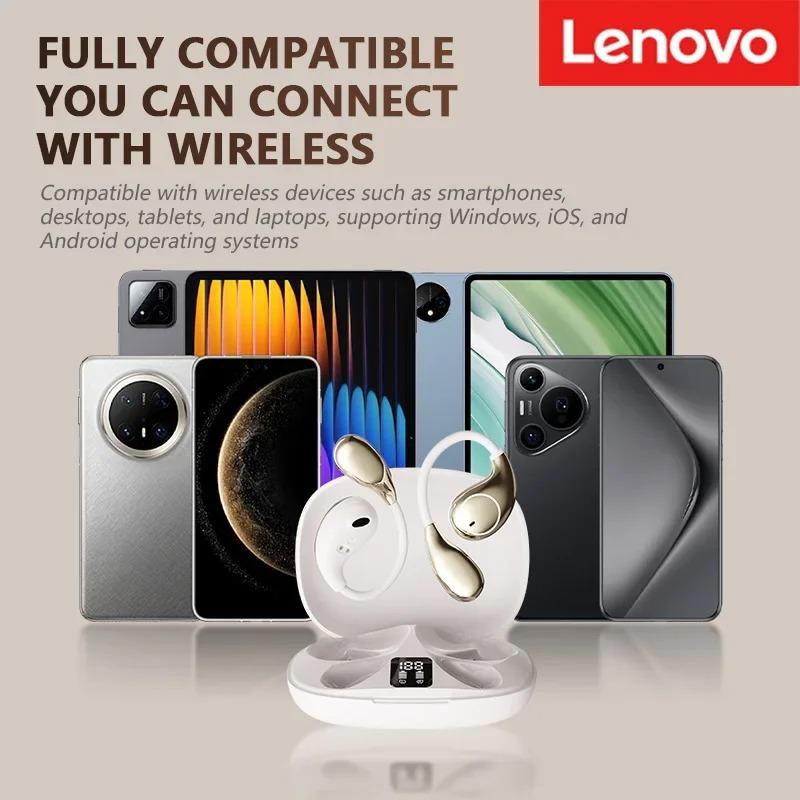 Lenovo TA320 OWS Bluetooth 5.4 Drahtlose Kopfhörer TWS In-Ear 400mAh Akku Überwältigender Surround-Sound Ergonomisch Designte Kopfhörer