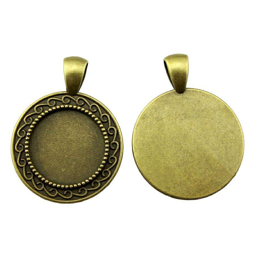 Accessories Parts Fit Round 18Mm Glass Cabochon Base Setting Tray Vintage Jewelry Supplies QA018