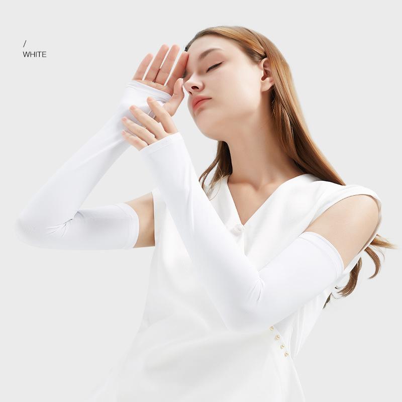 Summer Sun Protection Sleeve Women Outdoor Driving Riding Uv Long Breathable Arm Ice Silk Sleeves