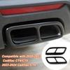 Car Exterior Exhaust Pipe Mufflers Cover Compatible with 2020-2023 Cadillac CT4/CT5, 2023-2024 Cadillac CT6,Stainless Steel Exhaust Pipe Decorate