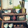 Pixie Curio Book Nook Kit 3D Wooden Puzzle Cherry Blossom Tea House Dollhouse Kit Miniature Style Cherry Blossom with Lucky Cat Figurine and LED Light