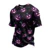 Men's Quick-Dry Round Neck Short Sleeve T-Shirt, Lightweight Mesh with Halloween Print