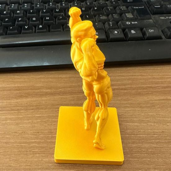3D Printed Muscle Man Figurine Funny Golden Bodybuilding Man Figure Collectible Muscular Male Desktop Sculpture for Fitness Men