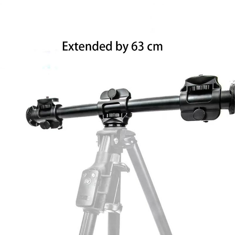 Adjustable Camera Phone Mount With Double Screw Adapters Lightweight Aluminum Tripod Extension Poles